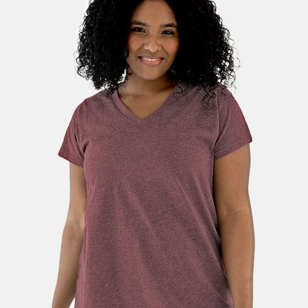 Curvy Collection Women's Fine Jersey V-Neck Tee Thumbnail